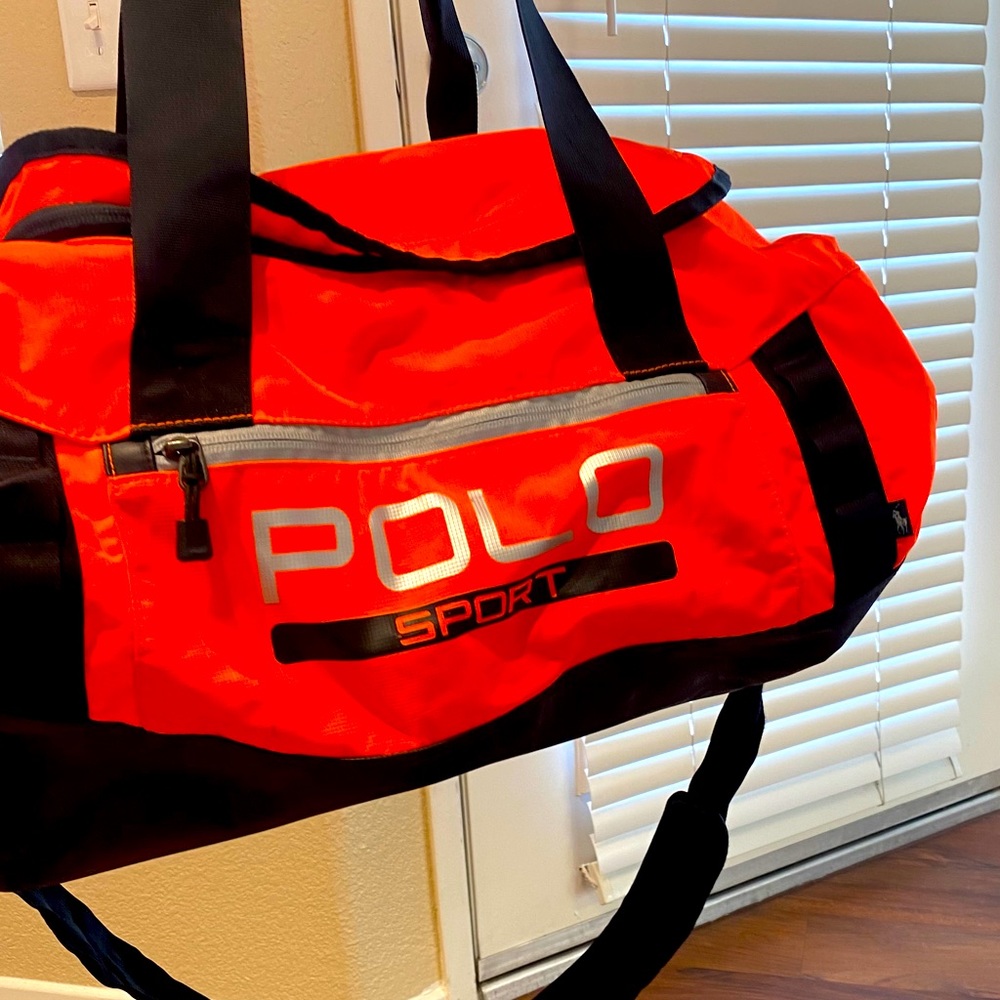 Neon Orange travel bag polo Ralph Lauren